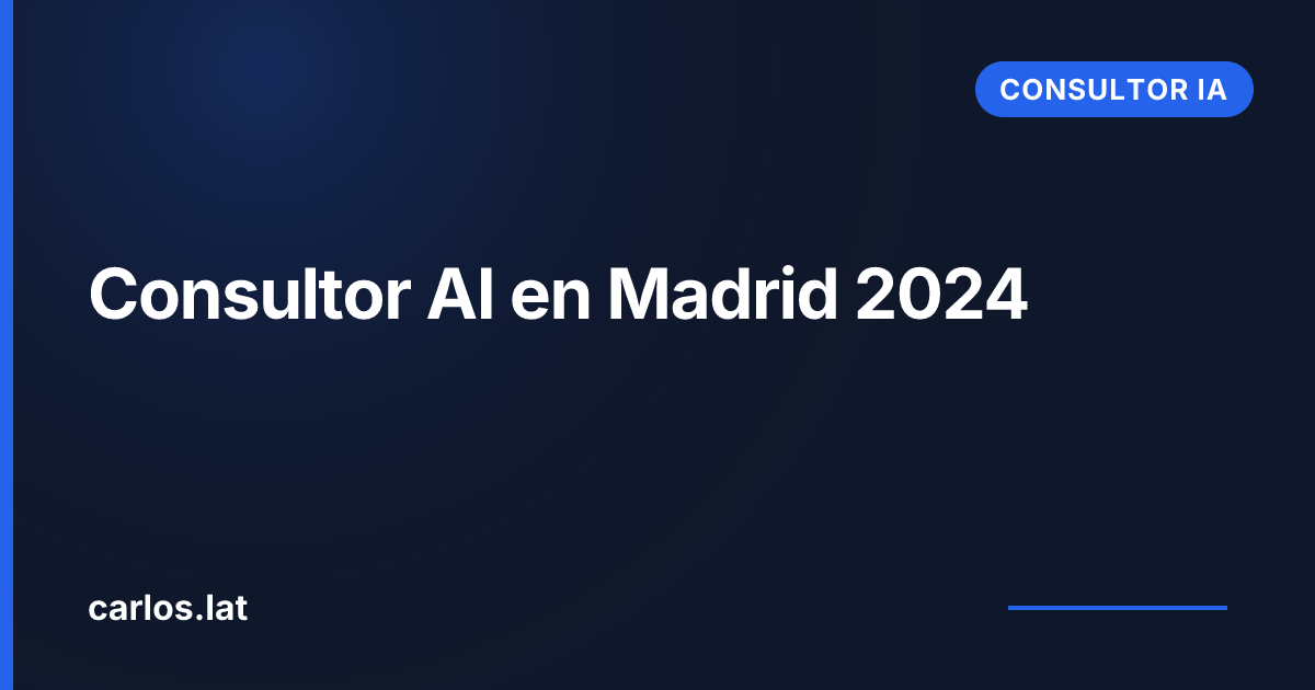 Cuánto cuesta un consultor AI en Madrid en 2024