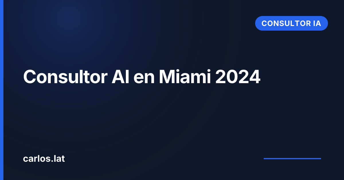 Cuánto cuesta un consultor AI en Miami en 2024